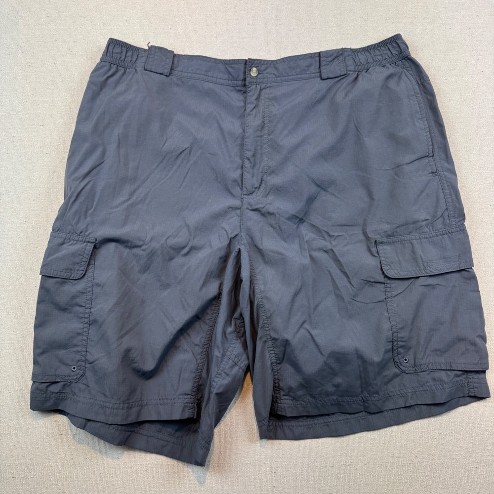 Columbia GRT Mens XL Gray Nylon Ripstop Cargo Shorts Hiking Outdoor TM4051